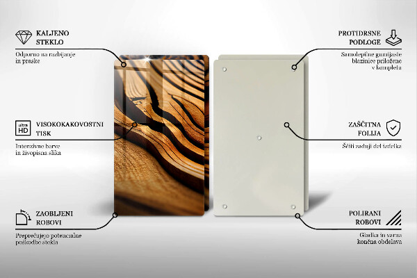 Copri piano cottura Ceppo di legno