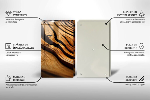 Copri piano cottura Ceppo di legno