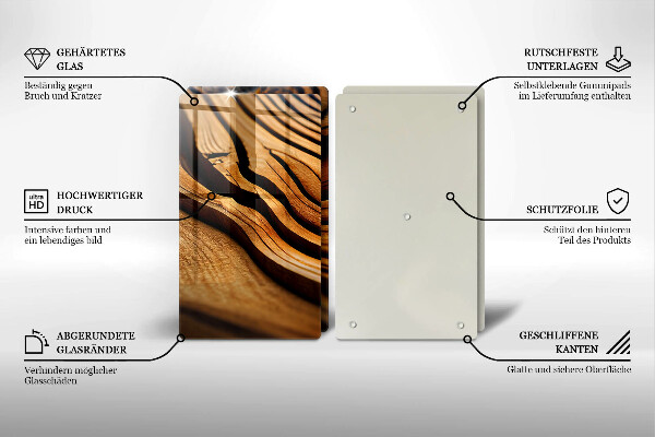 Copri piano cottura Ceppo di legno