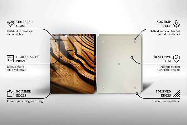 Copri piano cottura Ceppo di legno