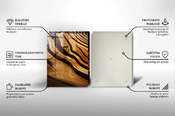 Copri piano cottura Ceppo di legno