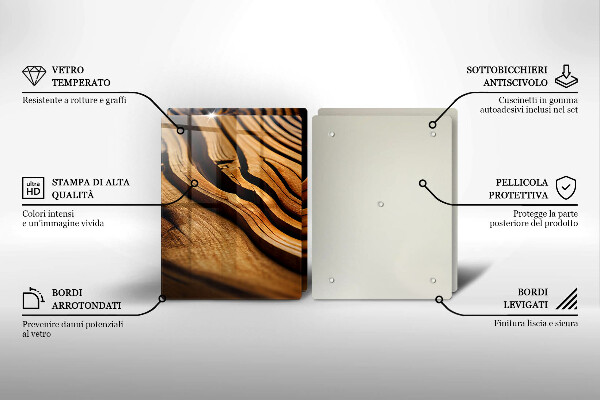 Copri piano cottura Ceppo di legno