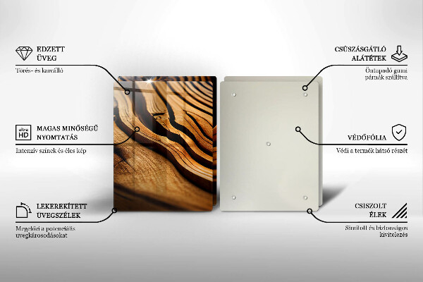 Copri piano cottura Ceppo di legno