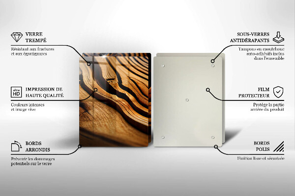 Copri piano cottura Ceppo di legno