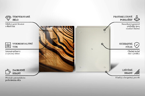 Copri piano cottura Ceppo di legno