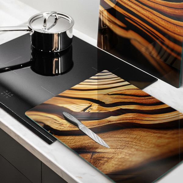 Copri piano cottura Ceppo di legno