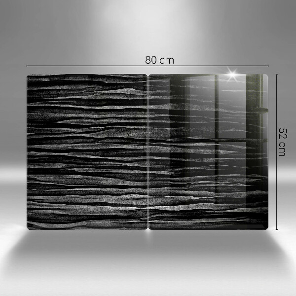 Copri piano cottura Astrazione nera