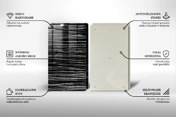 Copri piano cottura Astrazione nera