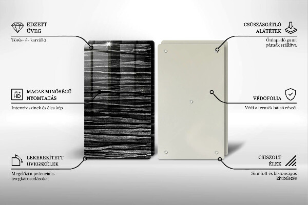 Copri piano cottura Astrazione nera