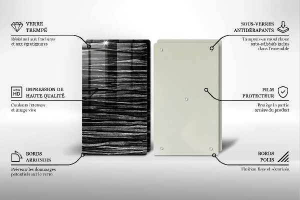 Copri piano cottura Astrazione nera