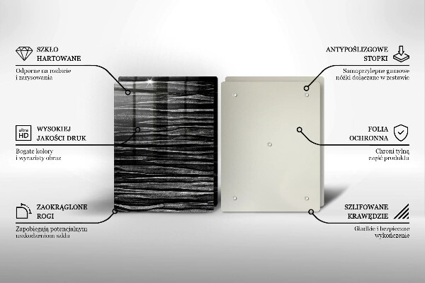 Copri piano cottura Astrazione nera