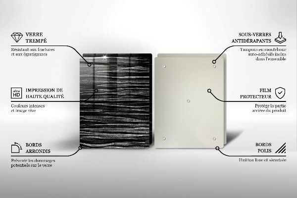 Copri piano cottura Astrazione nera