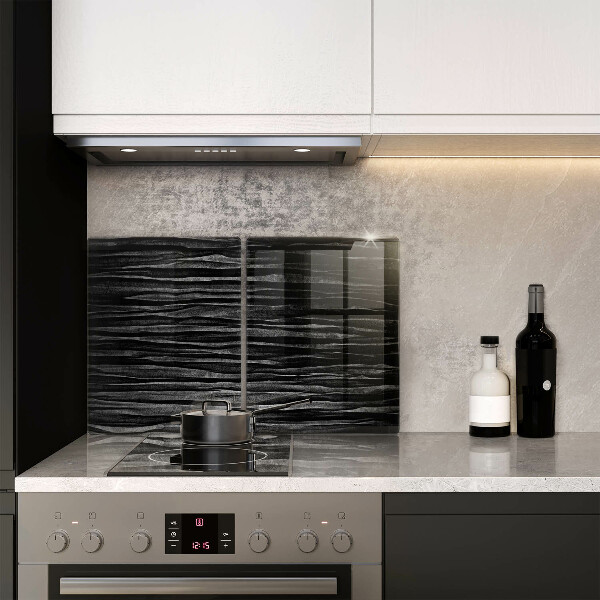 Copri piano cottura Astrazione nera