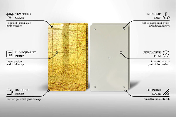 Copri piano cottura Astrazione gialla