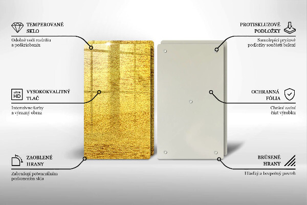 Copri piano cottura Astrazione gialla