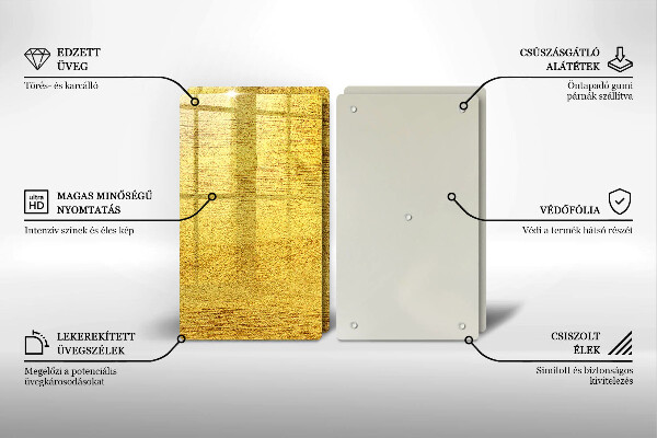 Copri piano cottura Astrazione gialla