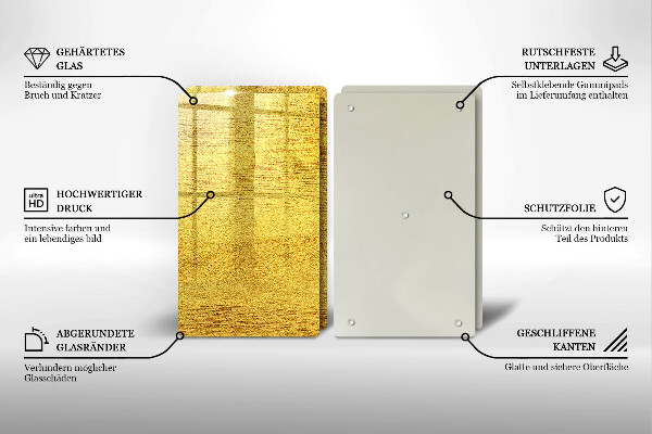 Copri piano cottura Astrazione gialla