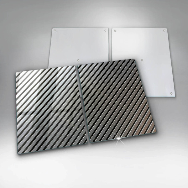 Copri piano cottura Linee metalliche