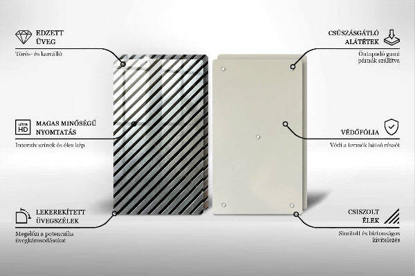 Copri piano cottura Linee metalliche