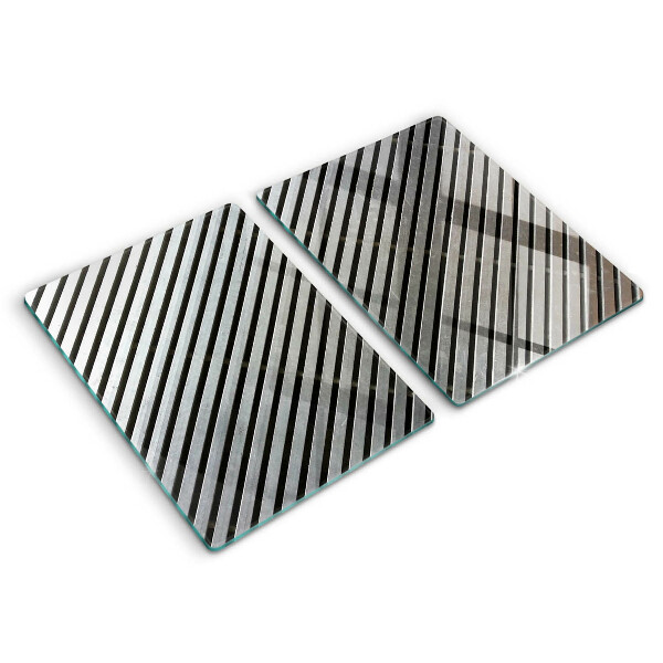 Copri piano cottura Linee metalliche