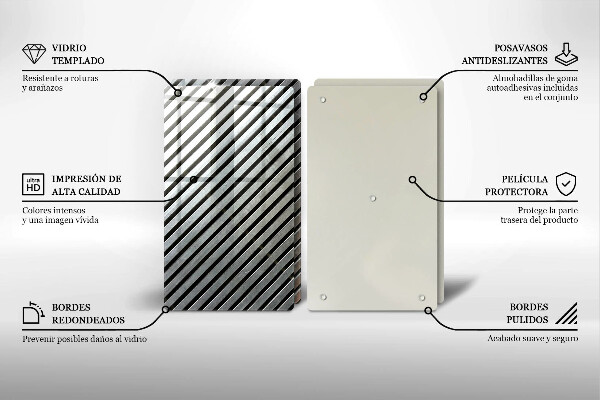 Copri piano cottura Linee metalliche