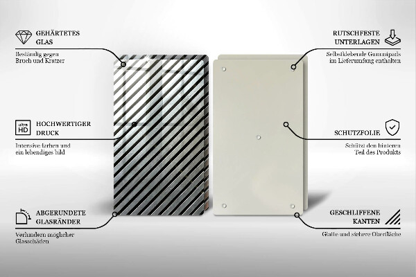 Copri piano cottura Linee metalliche