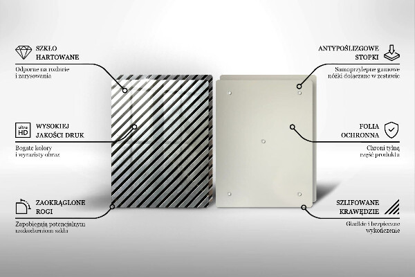 Copri piano cottura Linee metalliche