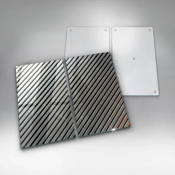 Copri piano cottura Linee metalliche