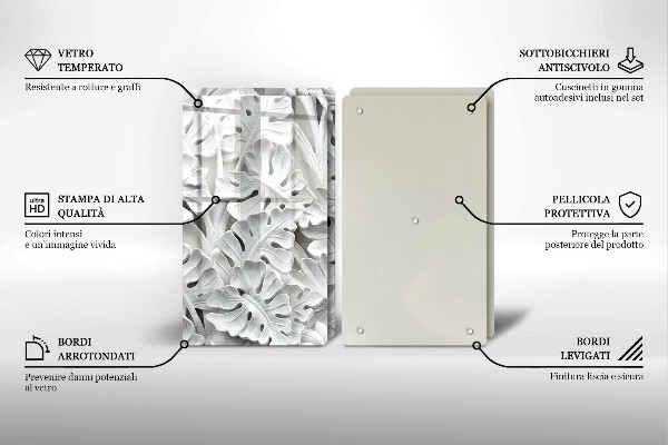 Copri piano cottura fiori bianchi