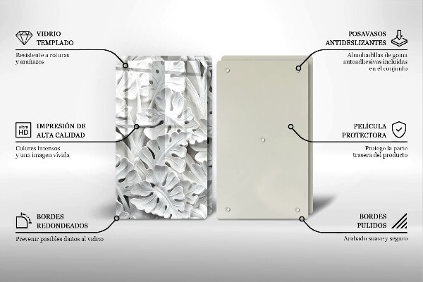 Copri piano cottura fiori bianchi