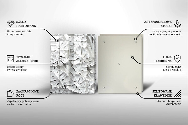 Copri piano cottura fiori bianchi