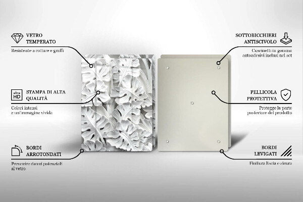 Copri piano cottura fiori bianchi