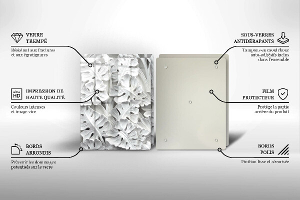 Copri piano cottura fiori bianchi