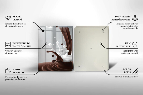 Copri piano cottura Latte e cioccolato