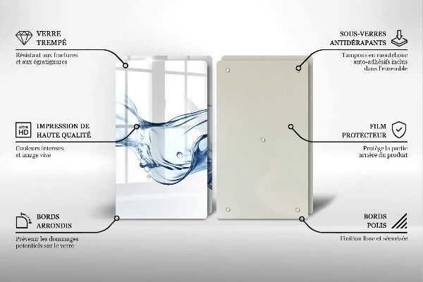 Copri piano cottura Acqua cristallina