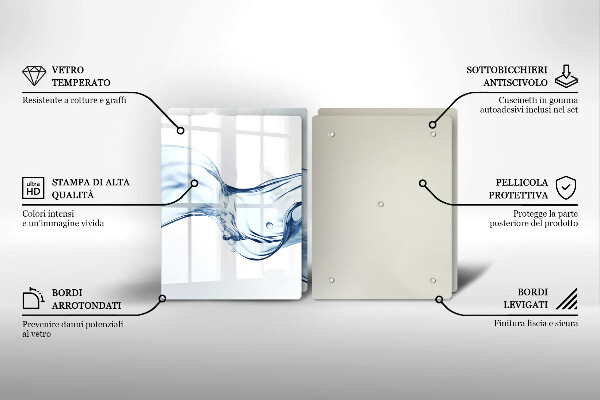 Copri piano cottura Acqua cristallina