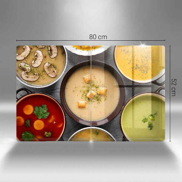 Copri piano cottura in vetro Zuppe colorate