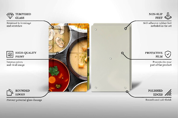 Copri piano cottura in vetro Zuppe colorate