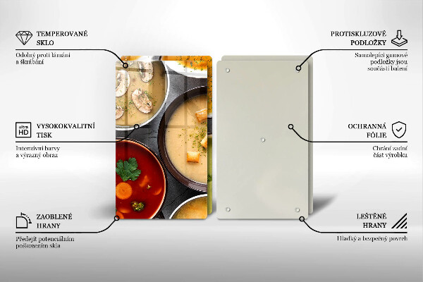 Copri piano cottura in vetro Zuppe colorate