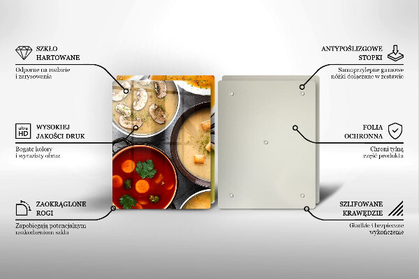 Copri piano cottura in vetro Zuppe colorate