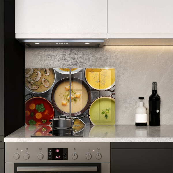 Copri piano cottura in vetro Zuppe colorate