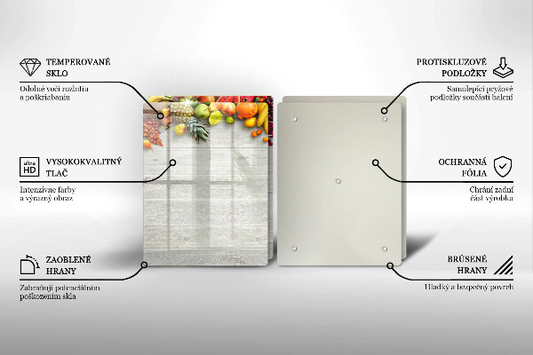 Copri piano cottura in vetro Frutta su tavole