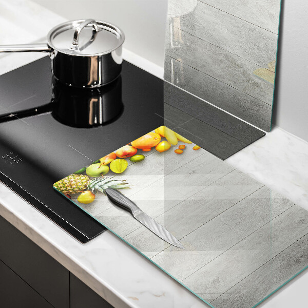 Copri piano cottura in vetro Frutta su tavole