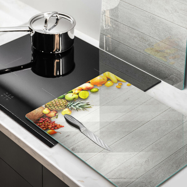 Copri piano cottura in vetro Frutta su tavole