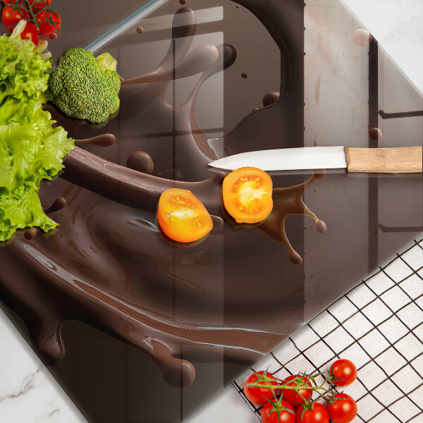 Copri piano cottura in vetro Cioccolato liquido