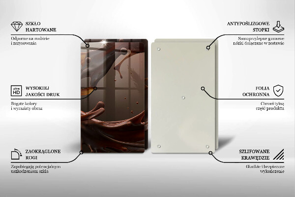 Copri piano cottura in vetro Cioccolato liquido