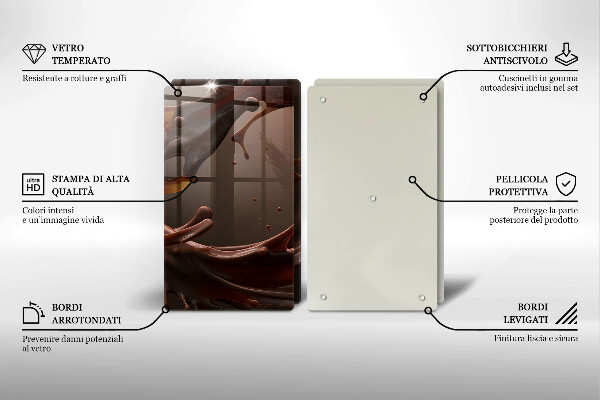 Copri piano cottura in vetro Cioccolato liquido