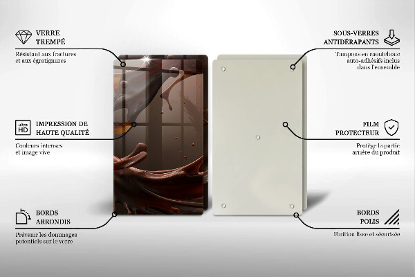 Copri piano cottura in vetro Cioccolato liquido