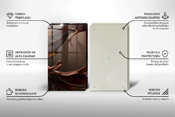 Copri piano cottura in vetro Cioccolato liquido