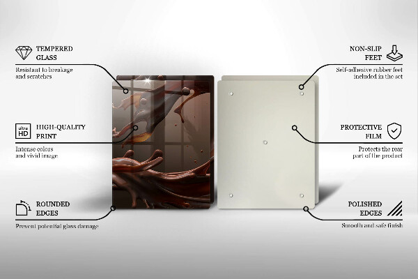 Copri piano cottura in vetro Cioccolato liquido